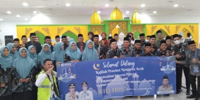 Tiba di Jambi, Kafilah STQH Aceh Siap Tampilkan yang Terbaik
