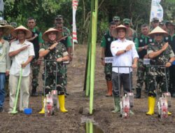 Kasdam IM menghadiri kegiatan Kick Off Ketahanan Pangan Nasional TA 2023 secara Virtual, Sekaligus Tanam Perdana Tahap 2 Program I’M Jagong.