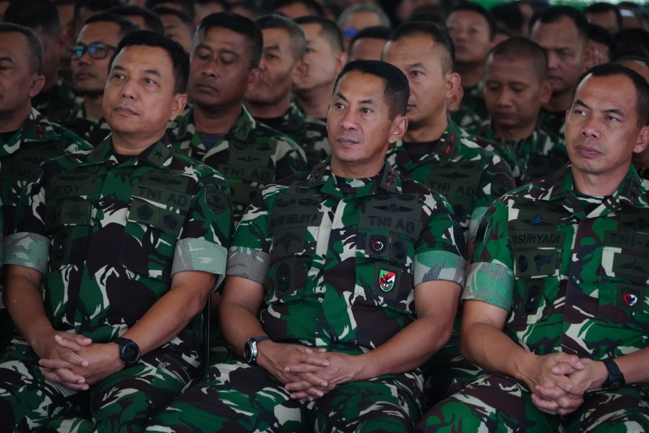 Pangdam IM menghadiri acara Apel Dansat TNI AD Semester II TA. 2023.