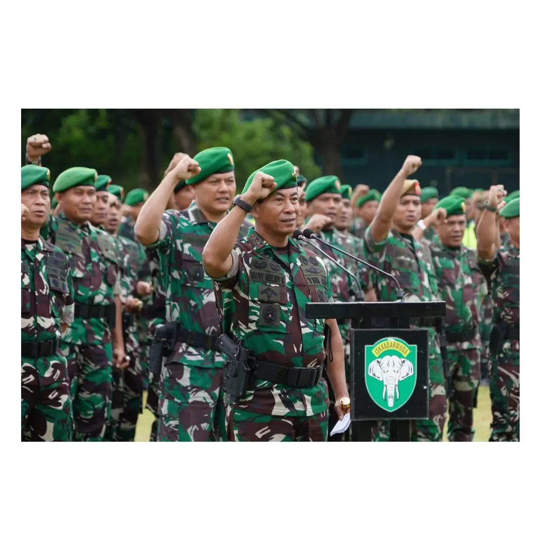 Pangdam IM mengikuti Apel Gelar Kesiapan Pam Pemilu 2024 TNI AD TA. 2023 tersebar, secara Virtual dengan Kasad.