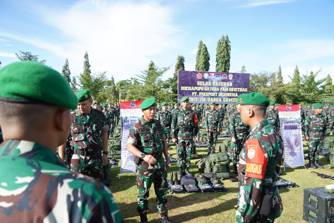 Pangdam IM Periksa Kesiapan Operasi Satgas Yonif 116/GS