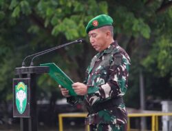 Kasdam IM pimpim Upacara Bendera Bulanan Wilayah Garnisun Kota Banda Aceh.