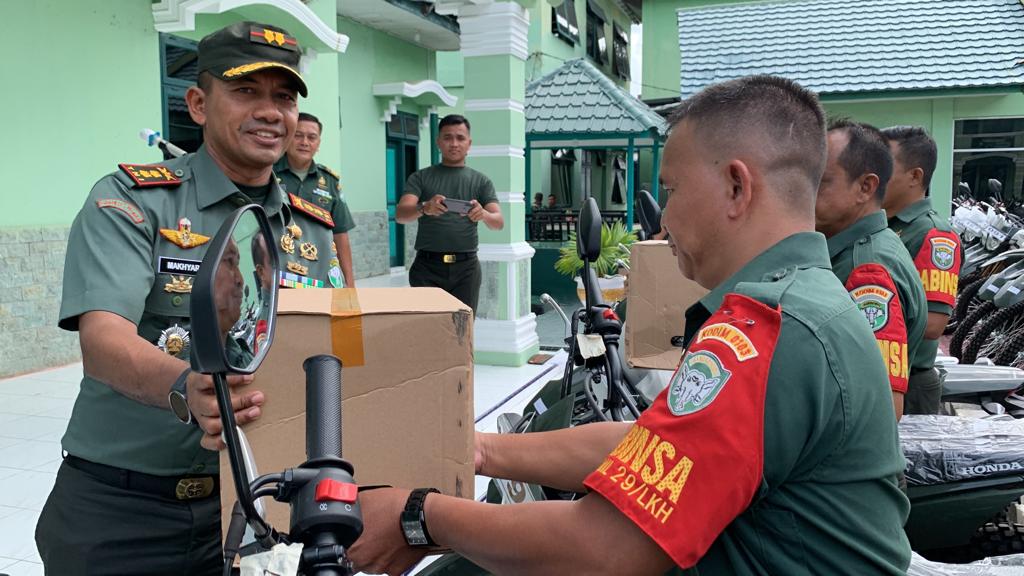 Kodim 0103/Aceh Utara Bagikan Motor Dinas Bantuan Menhan RI.