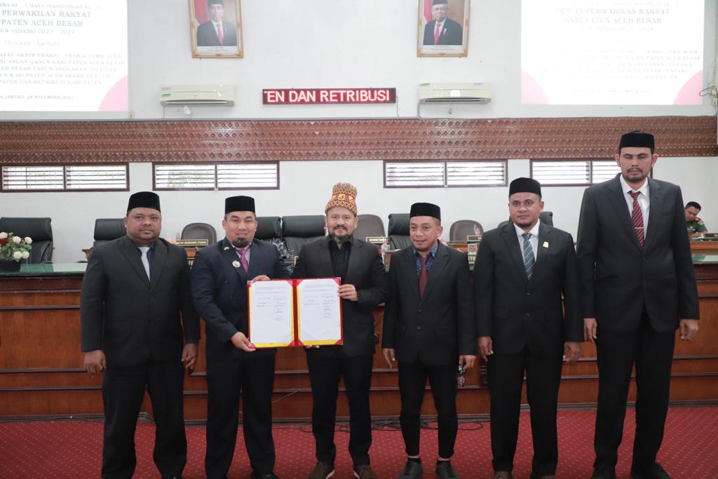Seluruh Fraksi DPRK Aceh Besar Sepakati APBK 2024
