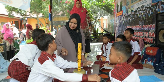 Mellani Pantau Program Transisi PAUD di SDN 15 dan TK Usman Bin Affan Bandar Baru Pidie Jaya