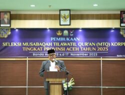 Sekda Buka Seleksi MTQ Korpri Tingkat Provinsi Aceh Tahun 2023