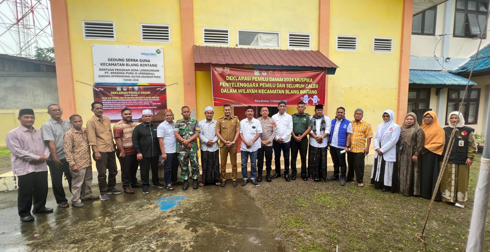 Kapolsek Blang Bintang Hadiri Deklarasi Pemilu Damai