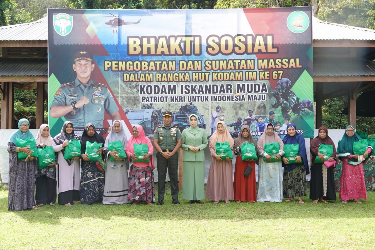 Bhakti Sosial Dalam Rangka HUT ke 67 Kodam IM Tahun 2023.