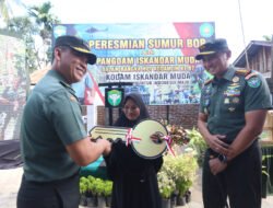 Irdam IM Resmikan Renovasi Rumah Tidak Layak Huni dan Sumur Bor dalam rangka peringatan Hari Ulang Tahun Ke-67 Kodam IM tahun 2023.