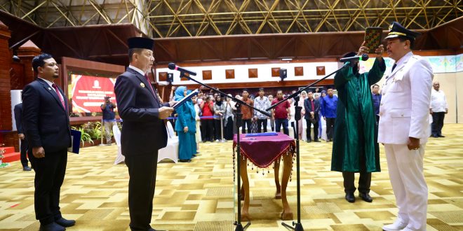 Ini Pesan Pj Gubernur Usai Lantik A Hanan sebagai Pj Walikota Lhokseumawe