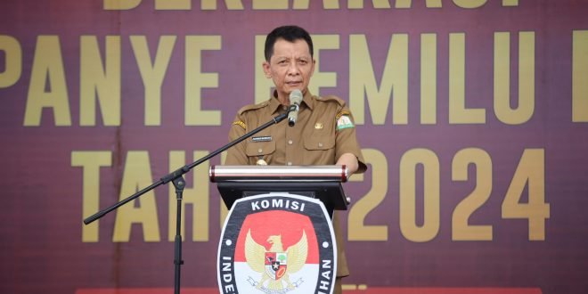 Penjabat Gubernur dan Forkopimda Hadiri Deklarasi Kampanye Pemilu Damai