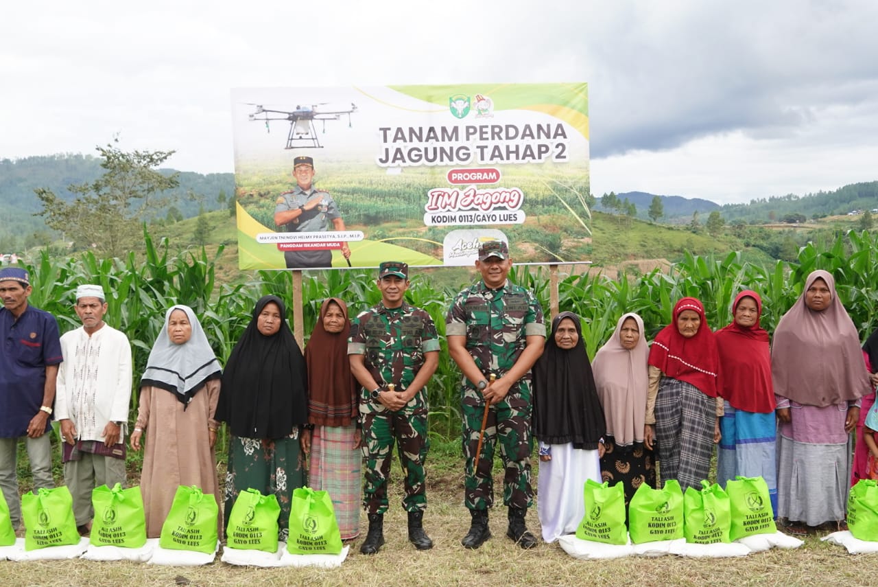 Pangdam IM Kunjungi Lahan I'M Jagong Kodim 0113/ Gayo Lues.