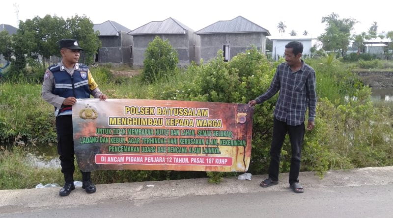 Polisi Lakukan Sosialisasi Dan Edukasi Kepada Warga, Agar Tidak Membakar Lahan