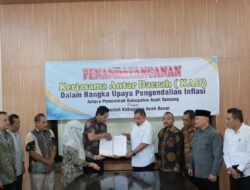 Aceh Besar dan Aceh Tamiang Teken Kerjasama Pengendalian Inflasi Daerah