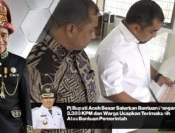 Pj. Bupati Aceh Besar Salurkan Bantuan Pangan kepada 3.389 KPM