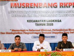 Wakili Pj Bupati Aceh Besar, Ir Makmun Buka Musrenbang Kecamatan Lhoknga