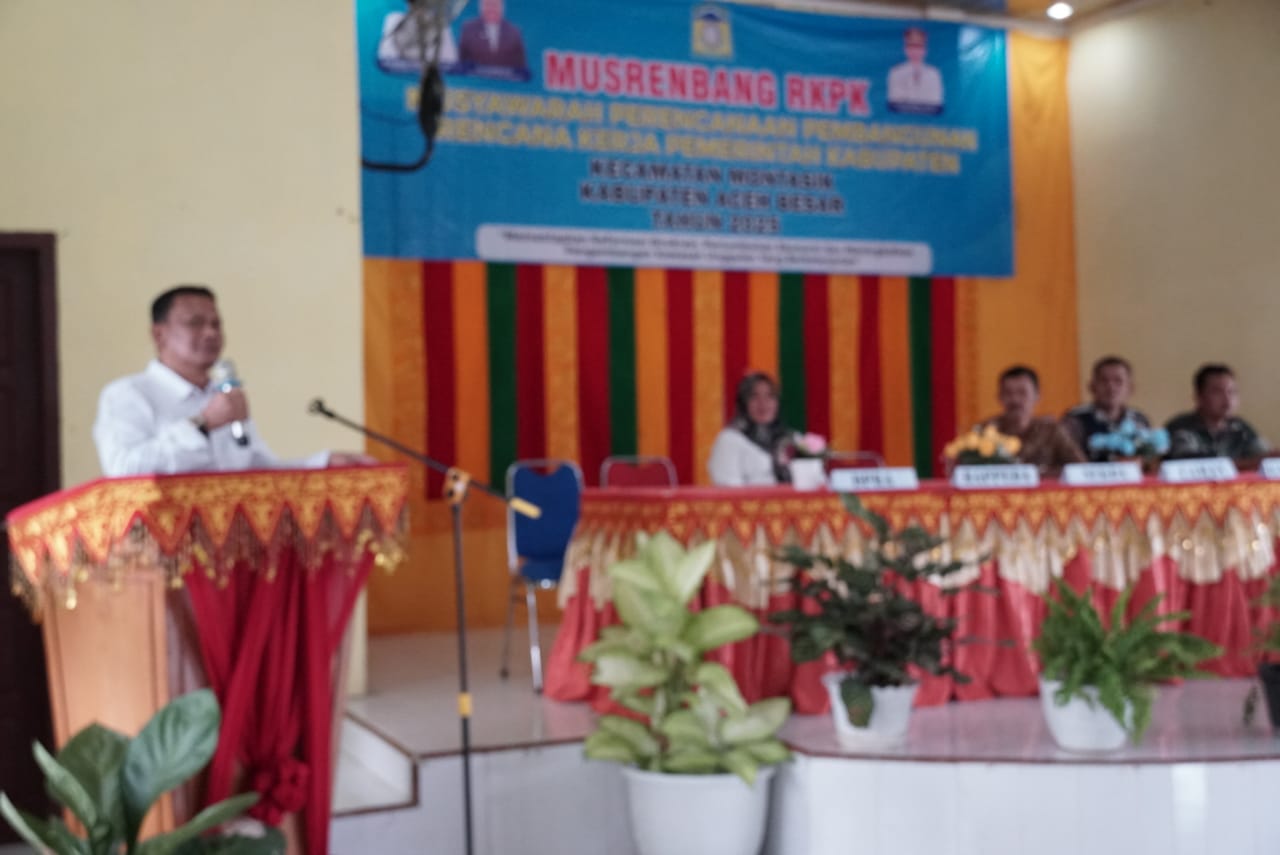 Wakili Pj Bupati Aceh Besar, Staf Ahli Ir Makmun MT Buka Musrenbang Montasik