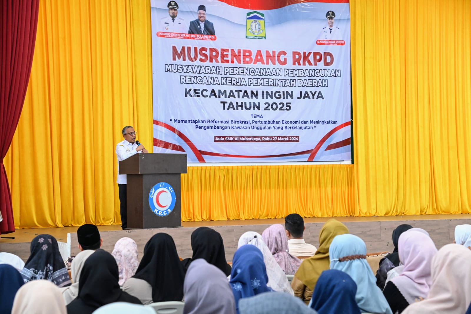 Wakili Pj Bupati Buka Musrenbang Ingin Jaya, Asisten I Sekda Aceh Besar Sebut Pembangunan Tidak Hanya Tentang Fisik