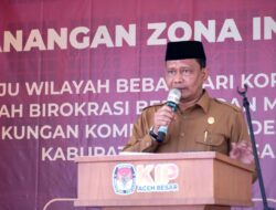 Wakili Pj Bupati Aceh Besar, Staf Ahli Hadiri Deklarasi Pencanangan Zona Integritas Wilayah Bebas Korupsi
