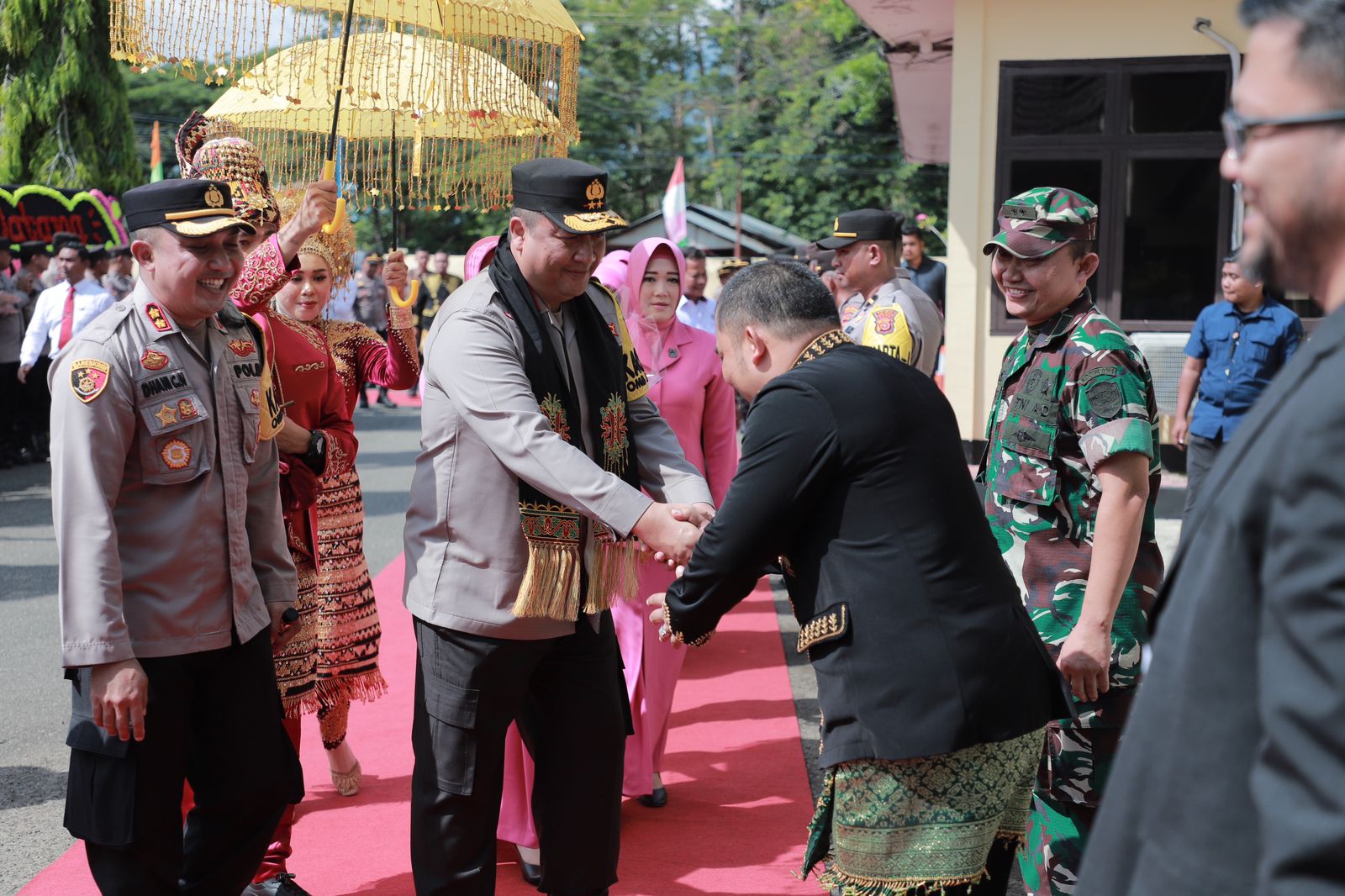 Pj Bupati Muhammad Iswanto Sambut Kunker Kapolda di Mapolres Aceh Besar
