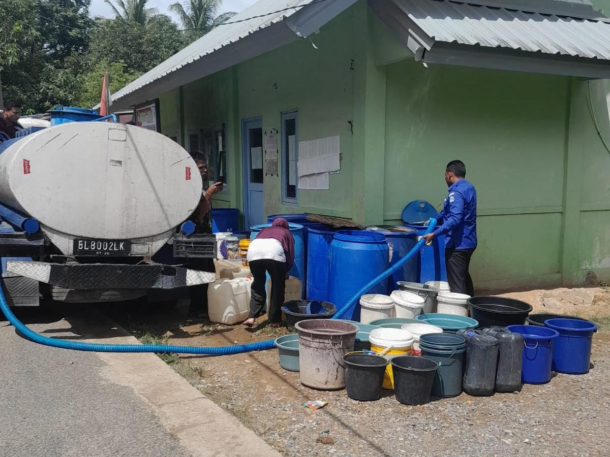 Lagi, PDAM Tirta Mountala Salurkan Air Bersih di Lhoknga