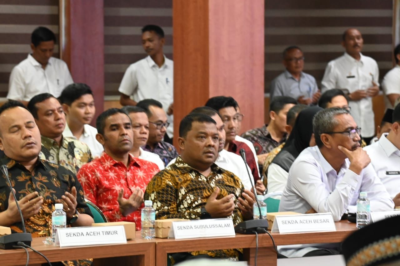 Sekda Aceh Besar Hadiri Rakor Pencegahan Korupsi Terintegrasi Wilayah Aceh