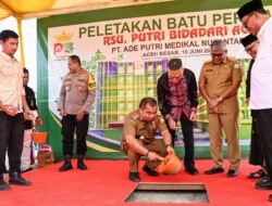 Pj Bupati Iswanto Bersama Pj Gubernur Aceh Lakukan Peletakan Batu Pertama RSU Putri Bidadari Aceh
