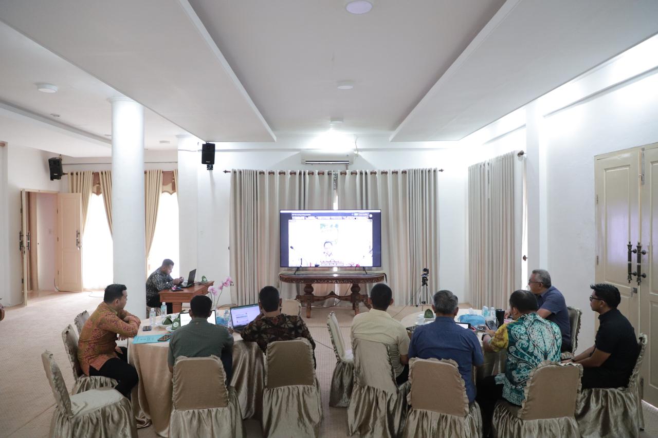 Pj Bupati Aceh Besar Ikuti Webinar Pemantapan Koordinasi Kesiapan Pilkada Serentak Tahun 2024