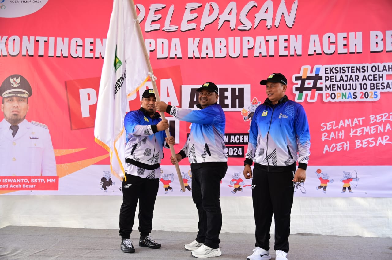 Pj Bupati Lepas 300 Atlet Kontingen Popda XVII Aceh Besar
