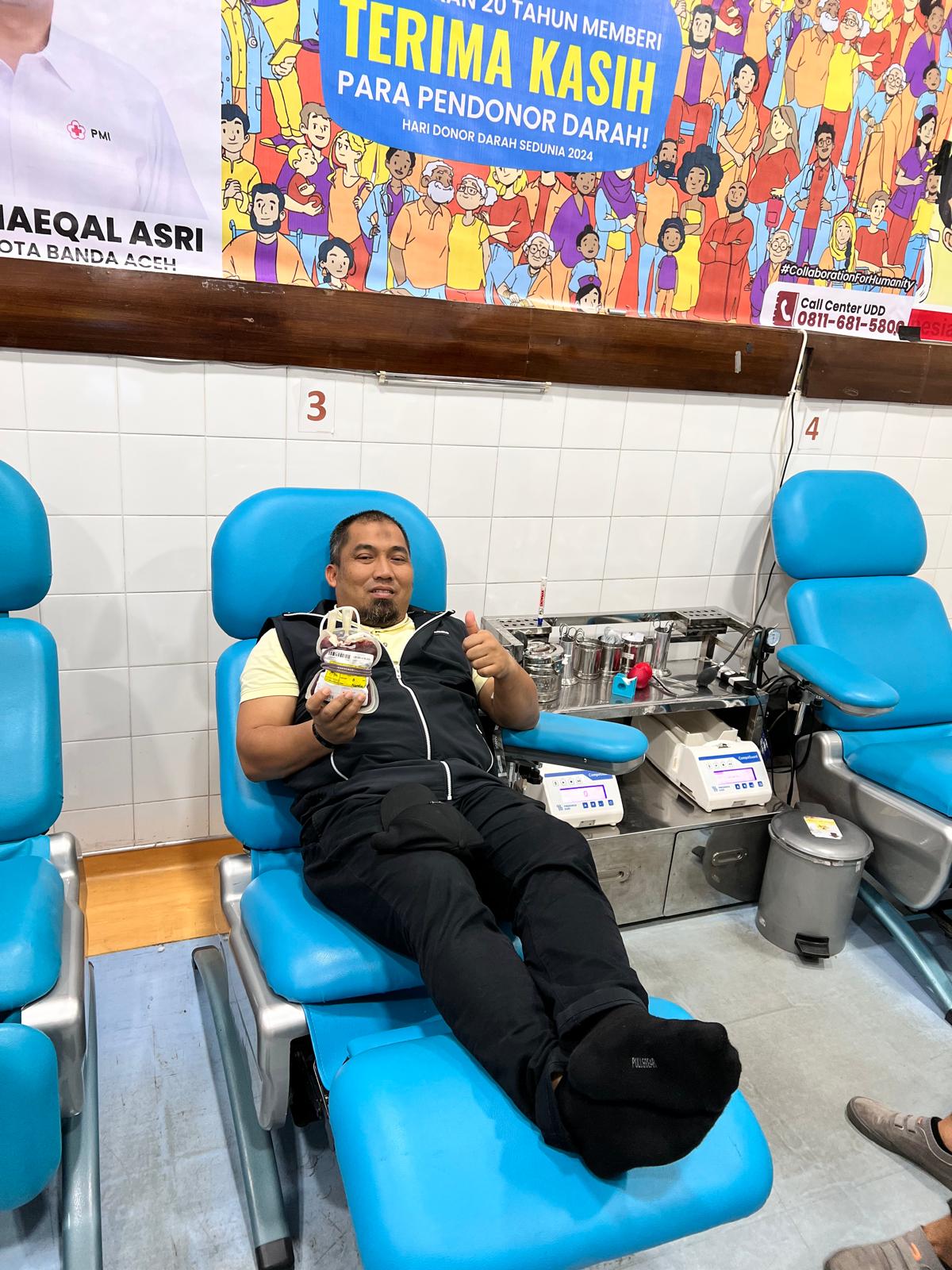 Sambut Hari Donor Darah se-Dunia, Pj Bupati Iswanto Donor Darah ke-25