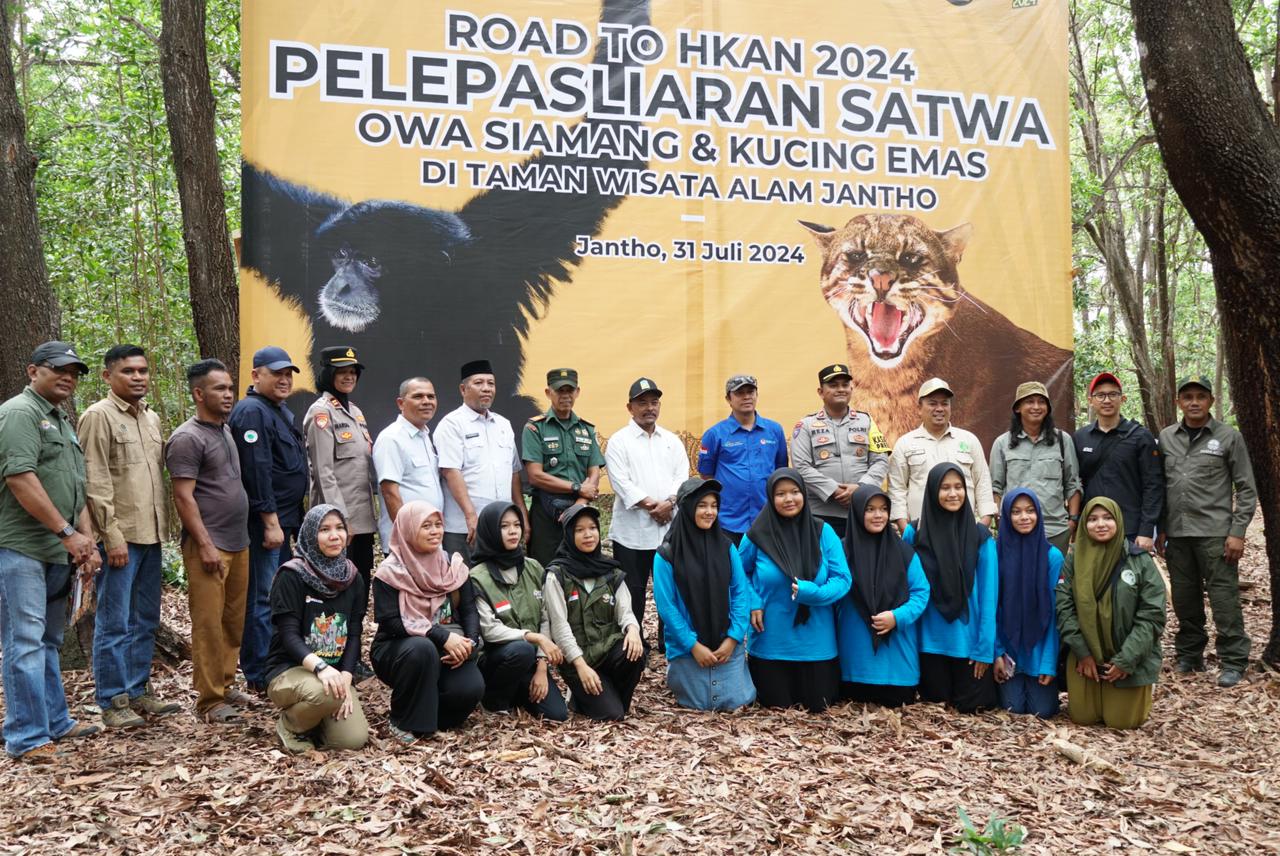 Wakil Pj Bupati, Asisten II Sekda Aceh Besar Hadiri Penglepasan Dua Satwa Liar Dilindungi oleh BKSDA