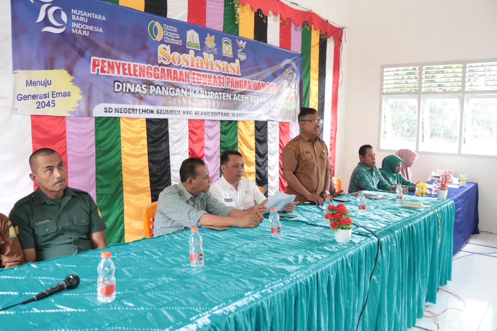 Dinas Pangan Aceh Besar Kembali Sosialisasi Genius dan Pemberian Kudapan Pertama