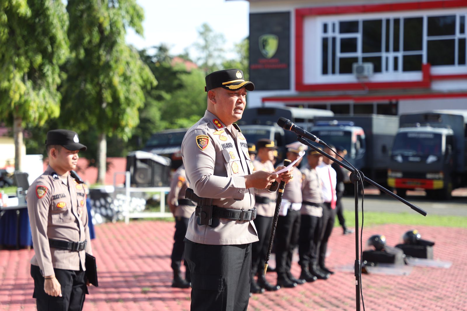 Kapolres Aceh Besar Pimpin Apel Gelar Pasukan Operasi Mantap Praja Seulawah 2024
