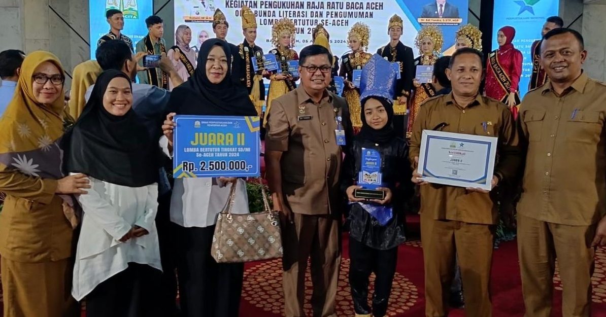Aceh Besar Raih Juara Perpustakaan Sekolah dan Ratu Baca Provinsi Aceh