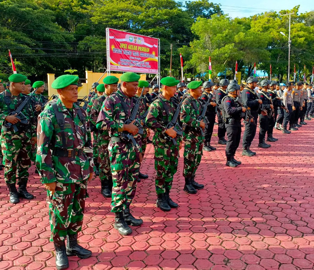 Kodim 0101/KBA Kerahkan Personel Ikuti Apel Gelar Pasukan di Polres Aceh Besar