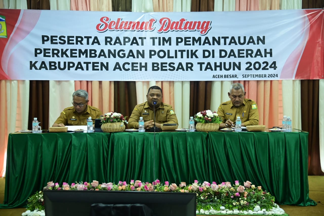 Wakili Pj Bupati, Sekda Pimpin Rapat Tim Pemantauan Perkembangan Politik di Aceh Besar