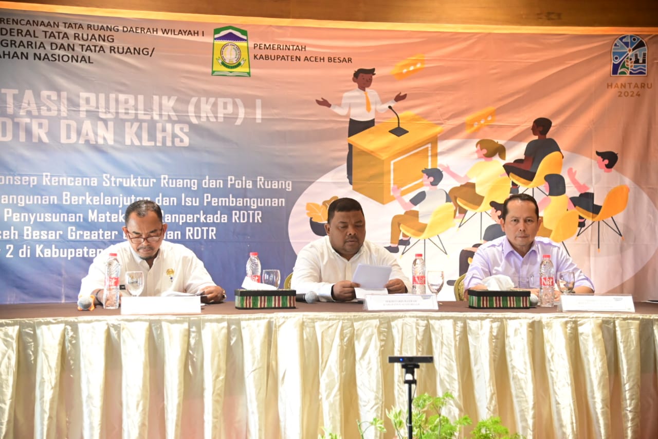 Sekda Aceh Besar Buka Konsultasi Publik I RDTR Dan KHLS