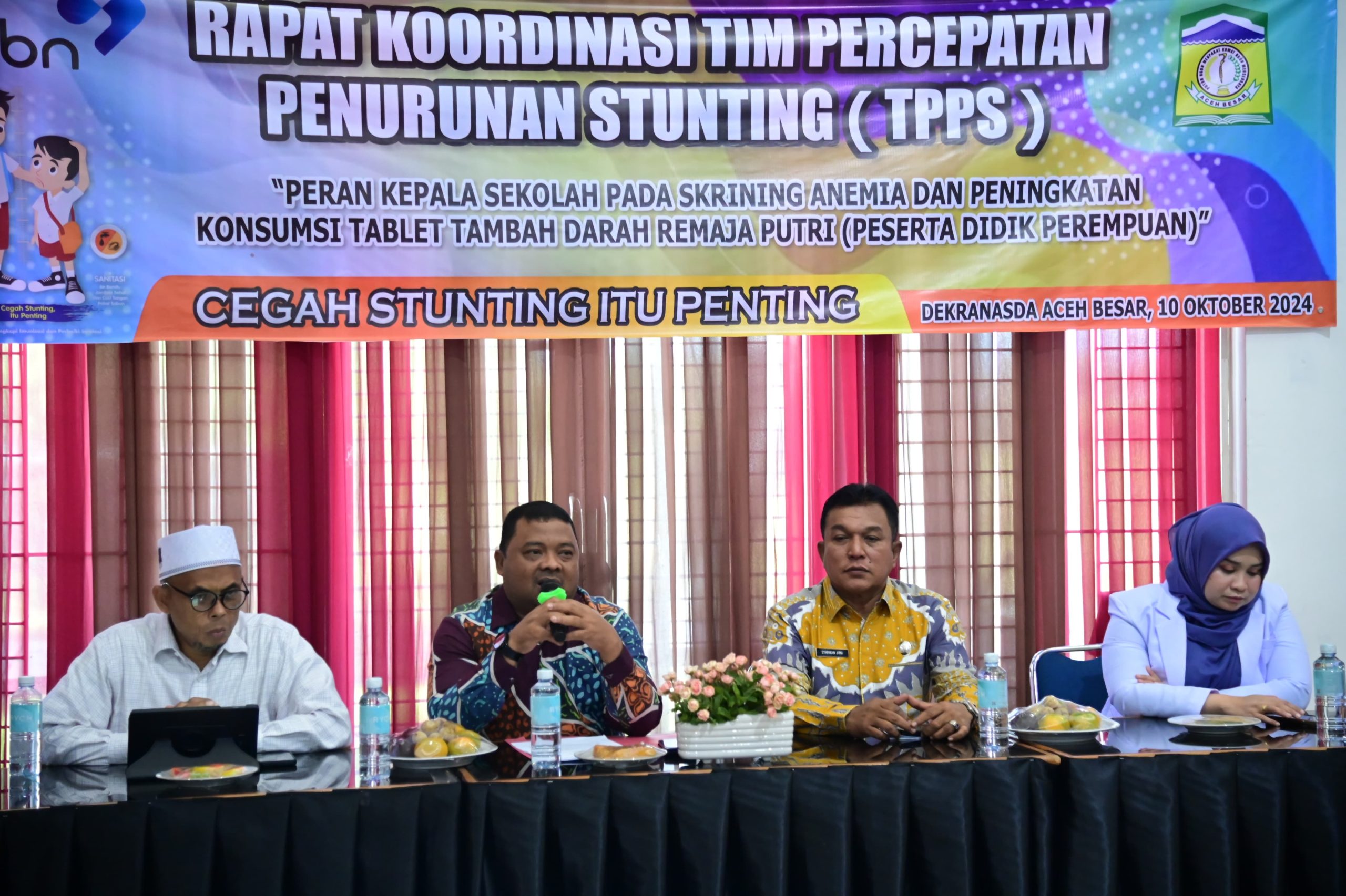 Wakili Pj Bupati, Sekda Aceh Besar Buka Rakor Penanganan Stunting yang Diikuti Kepala SMA dan SMK