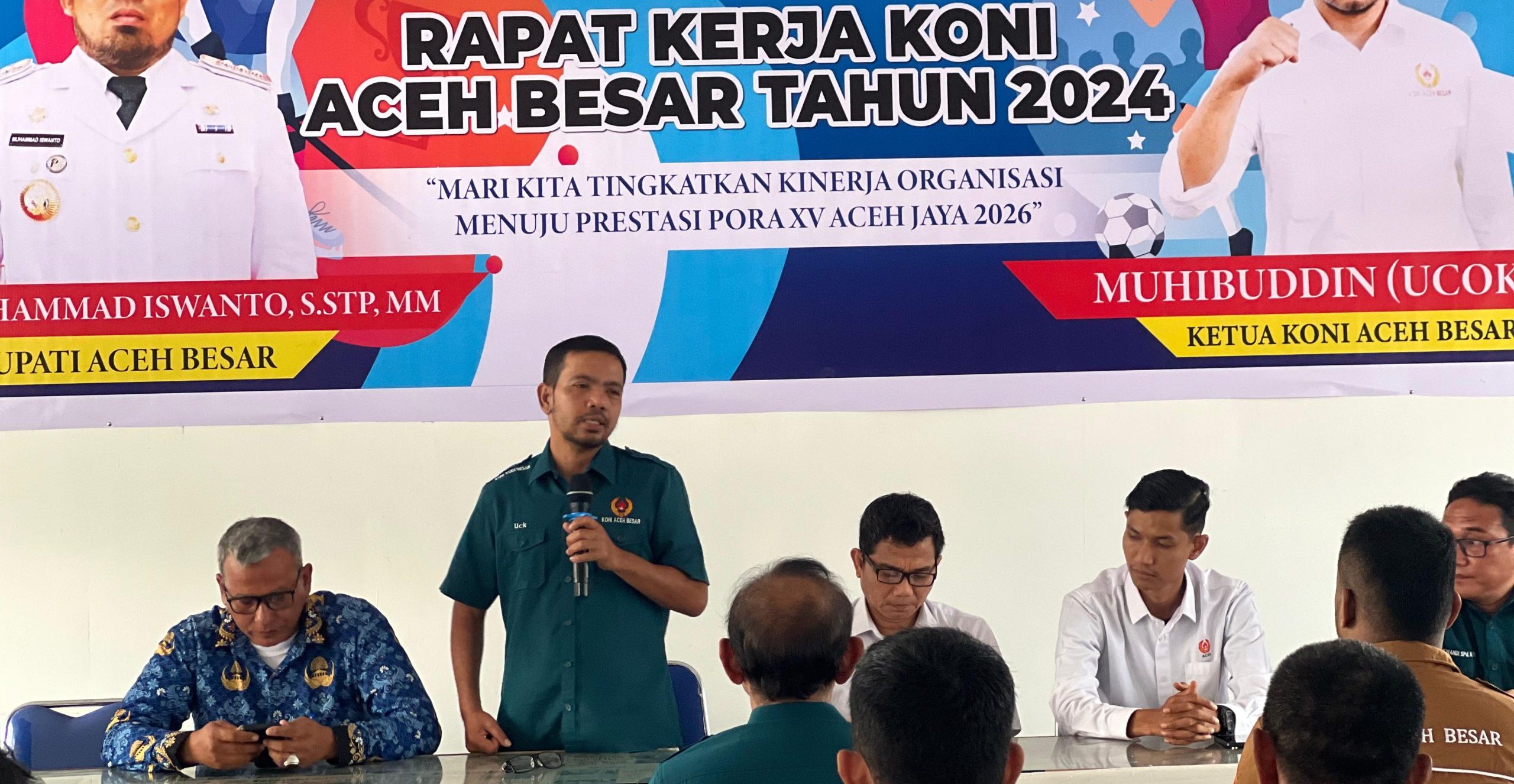 Kadisparpora Abdullah Buka Raker KONI Aceh Besar 2024