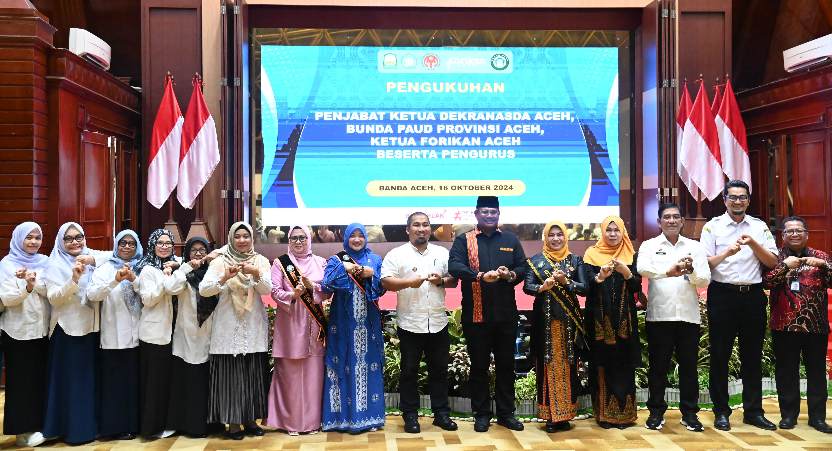 Pj Bupati Aceh Besar Hadiri Pelantikan Bunda PAUD Aceh