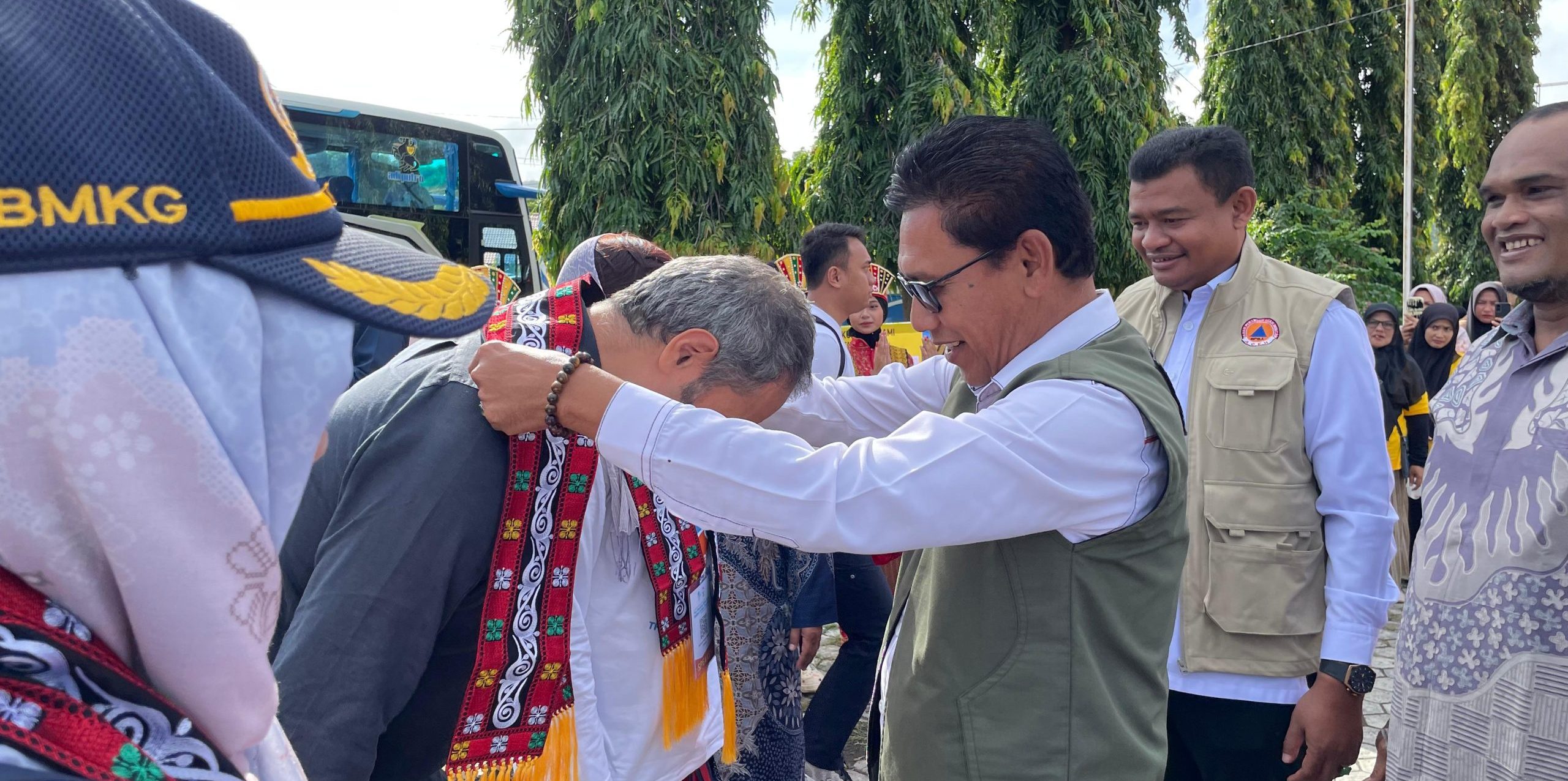 Kalaksa BPBD Aceh Besar Sambut Tim UNESCO di Lhoknga