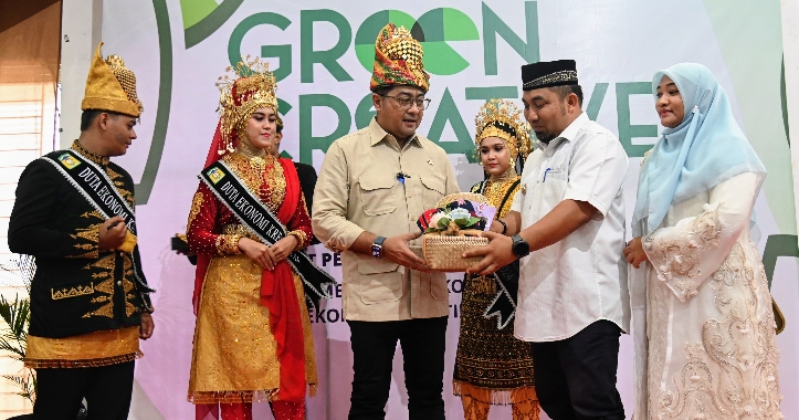 Kunker Perdana, Menteri Ekonomi kreatif Buka Workshop Green Creative Bersama Pelaku Ekonomi Kreatif di Aceh Besar