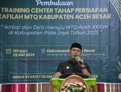 Bupati Aceh Besar Buka Training Center Persiapan Kafilah MTQ ke-37