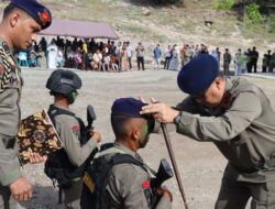 Kapolda Aceh Pimpin Tradisi Pembaretan Bintara dan Tamtama Remaja Brimob Polda Aceh TA 2025