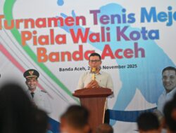 Digelar Dispora, Wakil Ketua DPRK Musriadi Buka Turnamen Tenis Meja Piala Walikota Banda Aceh