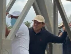 Wagub Aceh Tinjau Progres Jembatan Darurat Awe Geutah Bireuen