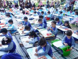 Ratusan Pelajar Ikuti Gampong Seni Edukatif di Kota Jantho