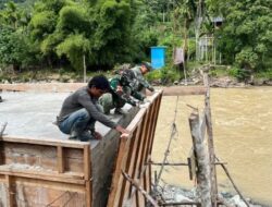 Pembangunan Jembatan Gantung Penghubung Dua Desa di Nagan Raya Dipercepat