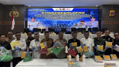Polda Aceh Berhasil Gagalkan Peredaran Narkotika Jenis Etomidate dan Ekstasi