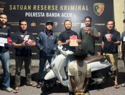 Polisi Ciduk Pelaku Pencurian Uang 100 Juta di Parkiran Masjid Lambaro